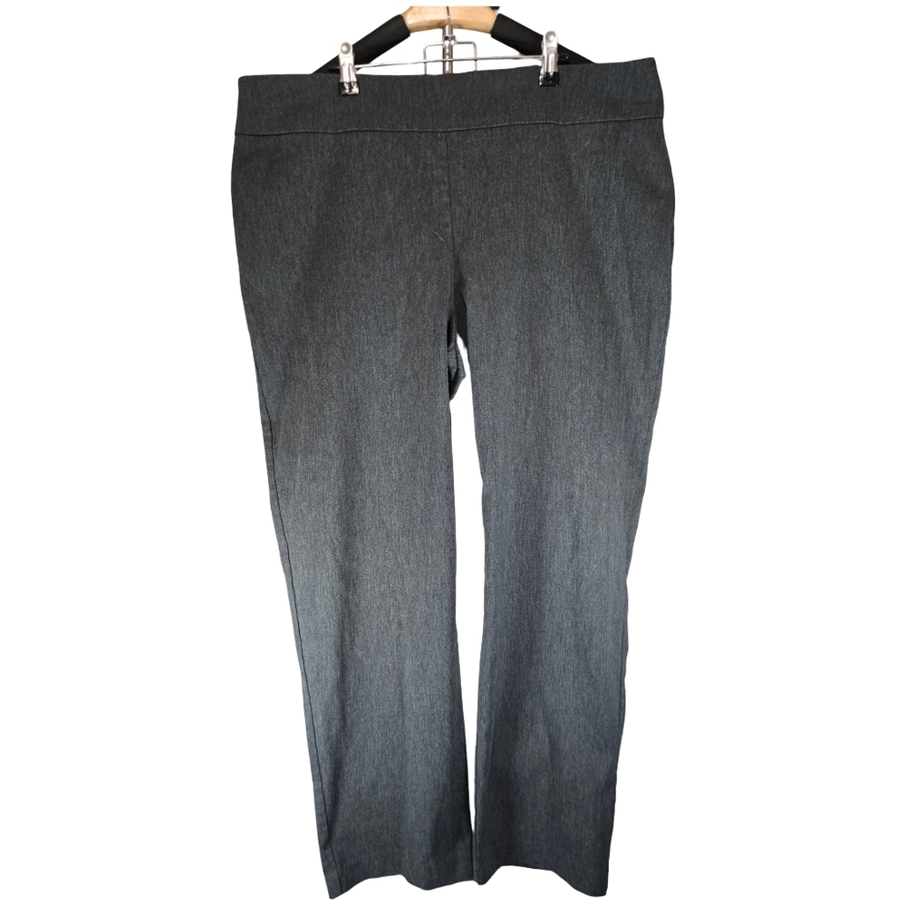 Dana Buchman Dark Gray Straight-Leg Pants
